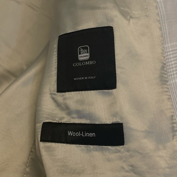 Tan Lined Print Hugo Boss Jacket - Picture 4 of 4